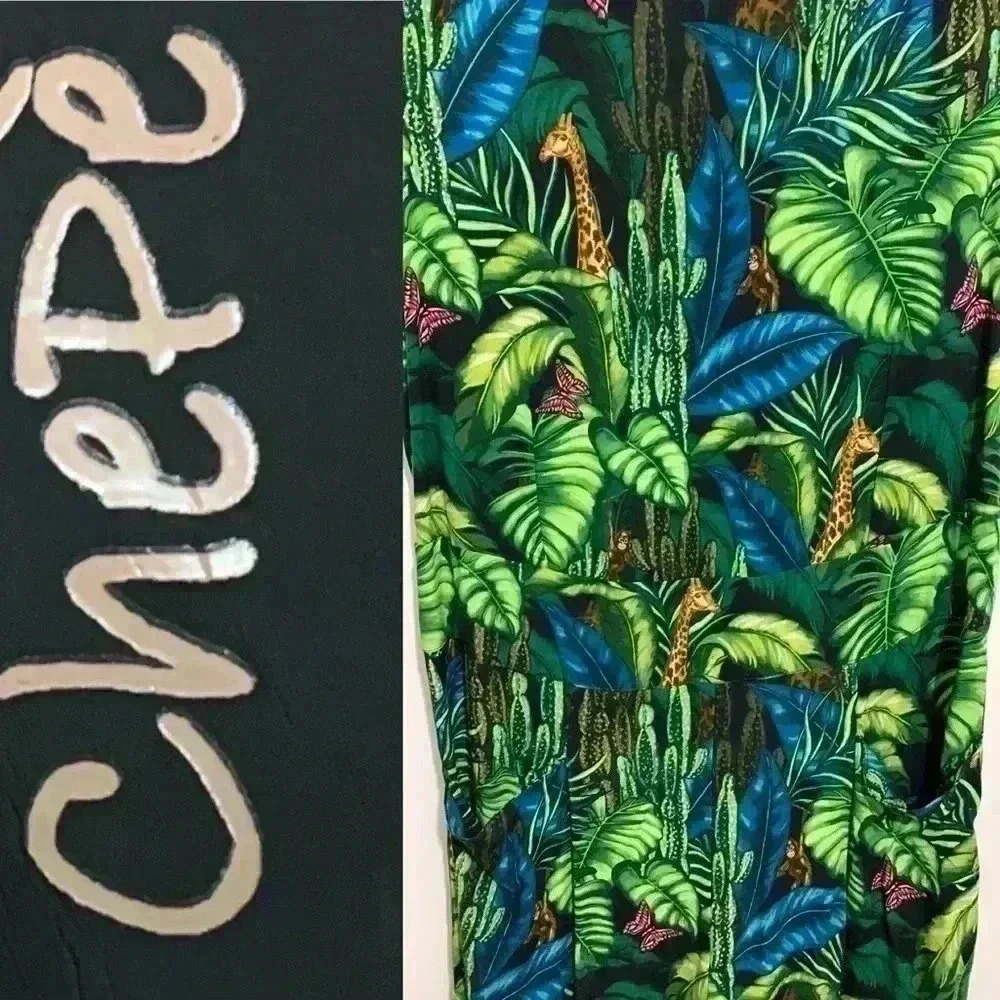 ❤️ BNWT chepè made in italy jungle giraffe jumpsuit size  M